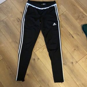 Adidas Training pants, black and white, size small